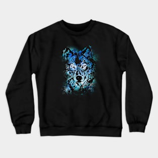 Wolf - Blue Crewneck Sweatshirt